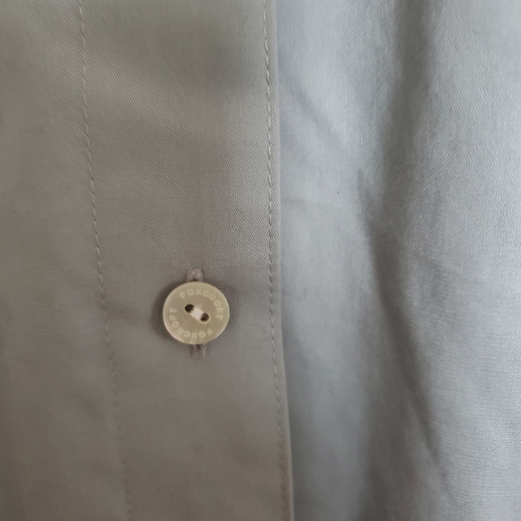 NWOT Foxcroft Gray Button Shirt - Picture 3 of 3